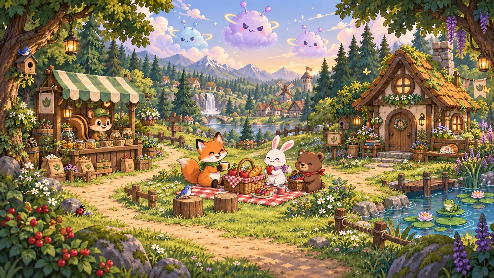 Forest camp · in-game illustration